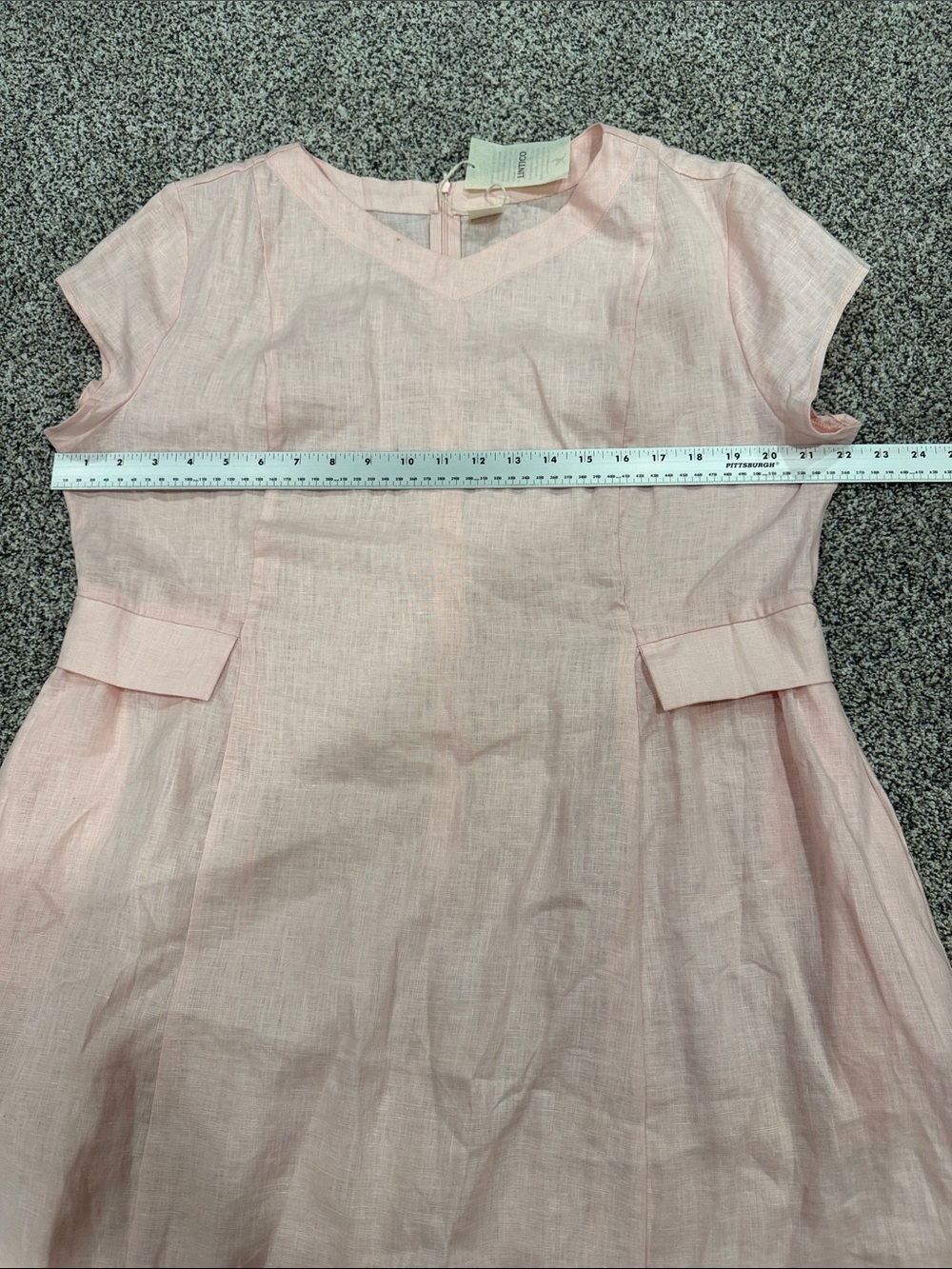 NWT Lintico Alexa Sz XL Light Pink 100% Linen Cottagecore Fit & Flare Midi Dress - Picture 13 of 13